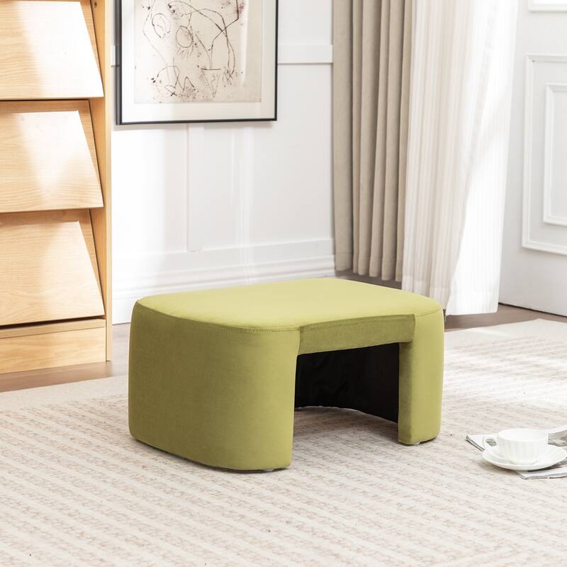 SEYNAR Modern Velvet Rectangle Accent Ottoman