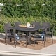 preview thumbnail 5 of 11, Fiona Outdoor 9-piece Wicker Dining Set by Christopher Knight Home