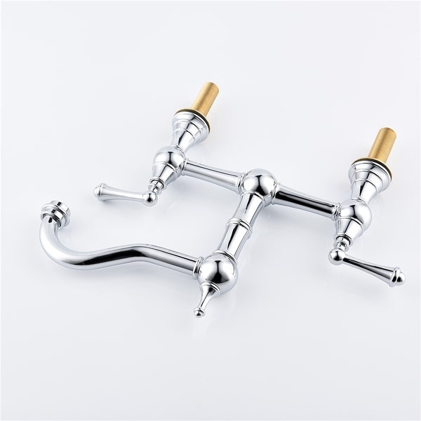 Double Handle Widespread Kitchen Faucet With Handles And Side Spray 7 9 X 10 10 On Sale Overstock 31507075