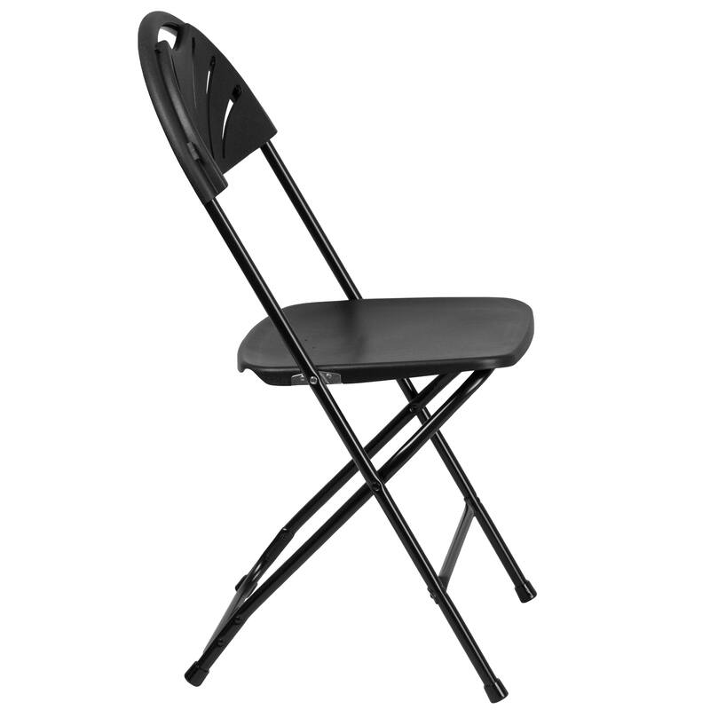 8 Pack 650 lb. Capacity Plastic Fan Back Folding Chair