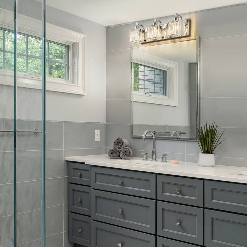 Modern 3/4/5-lights Crystal Bathroom Light Fixtures
