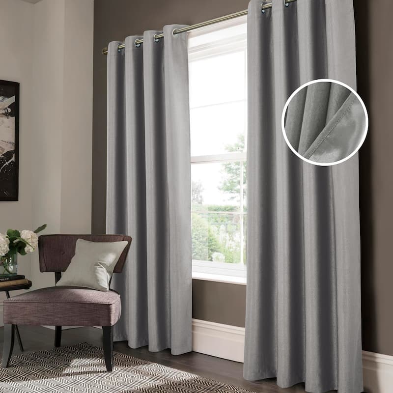 Lydia Matte Embossed Blackout Grommet Panel 95" inch - (1x) 52 x 95 in.