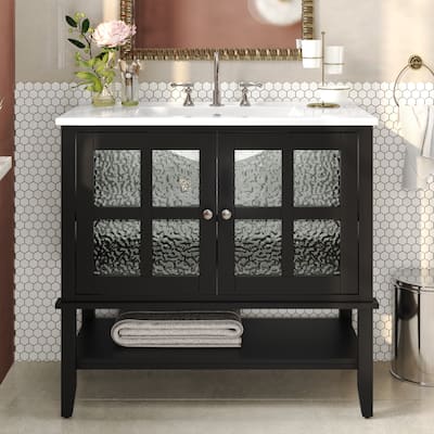 Bathroom Vanity with Ceramic Sink