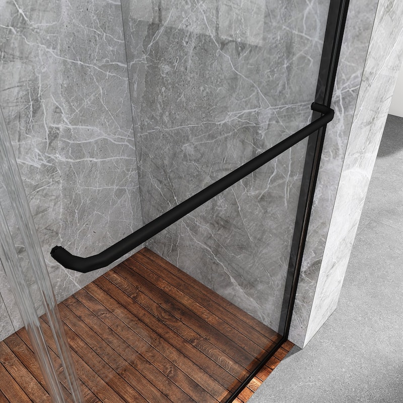 48/54/60 Inch Double Sliding Framed Shower Door with Clear Tempered Glass