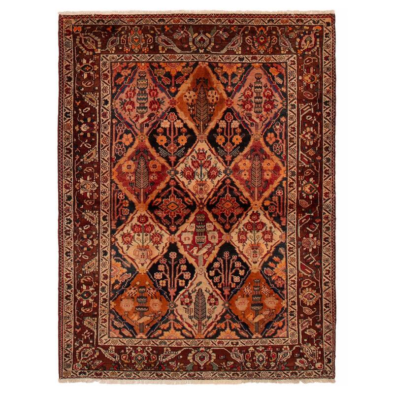 ECARPETGALLERY Hand-knotted Kayseri Vintage Red Wool Rug - 5'2 x 6'10 - Red - 5'2 x 6'10