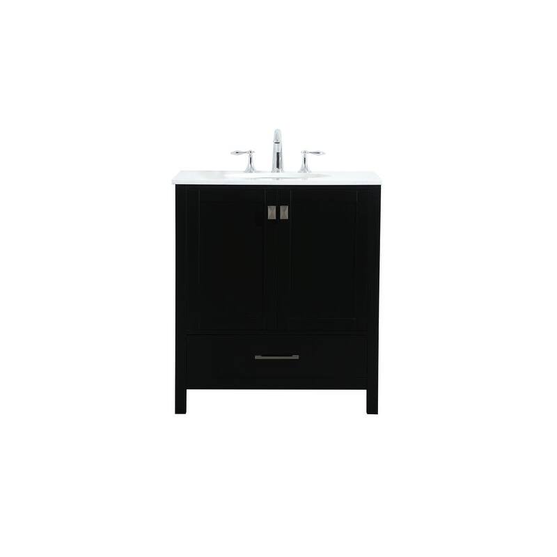 Elegant Lighting VF18830 Irene 30" Free Standing Single Basin Vanity - Black - Anthracite Finish