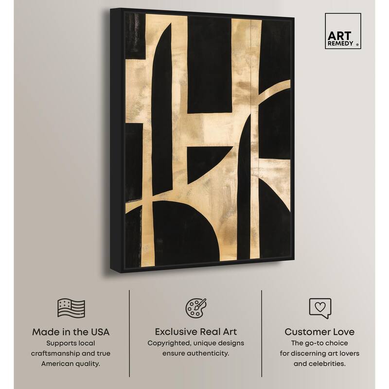 Noir and Gold II Canvas by Art Remedy