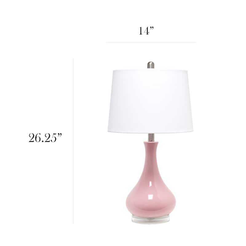 Lalia Home Droplet Table Lamp with Fabric Shade