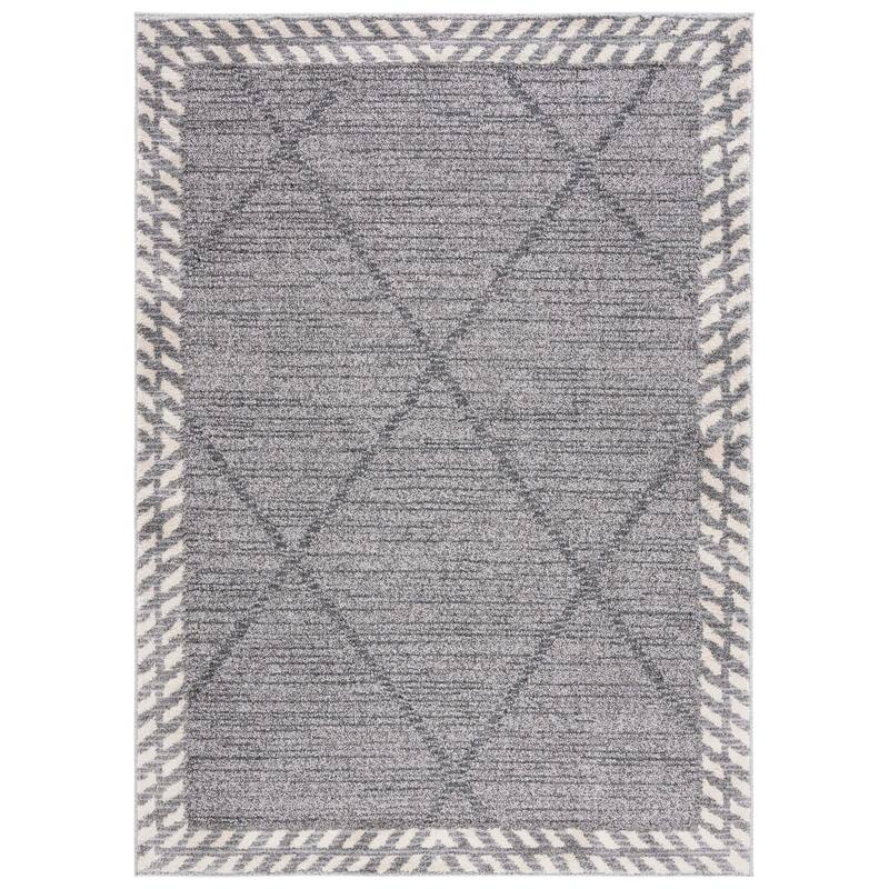 Martha Stewart Lucia Shag Lizuca Contemporary Rug - 8' x 10' - Grey/Ivory