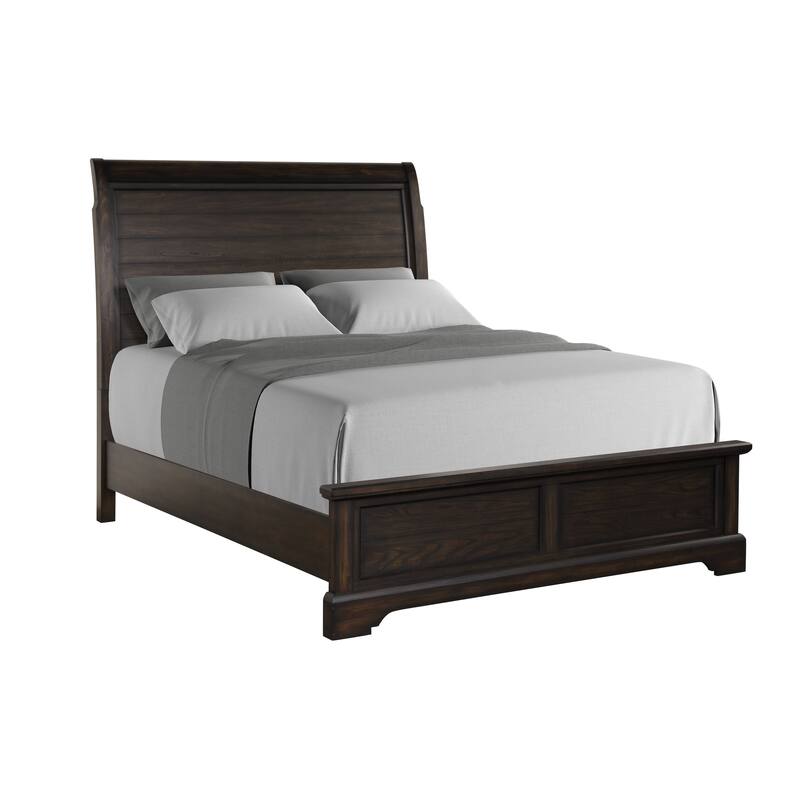 Exquisite Queen Sleigh Bed with Traditional Craftsmanship for a Dreamy Sleep