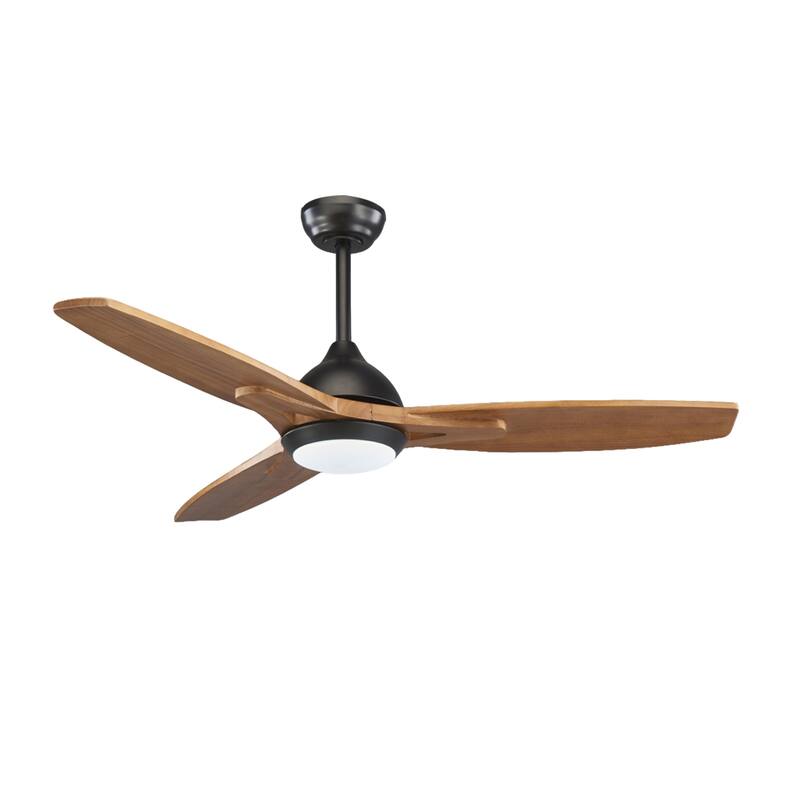 52 in. Indoor/Outdoor Brown Retro 5-Palm Leaf Shaped Blades Tropical Ceiling Fan without Light
