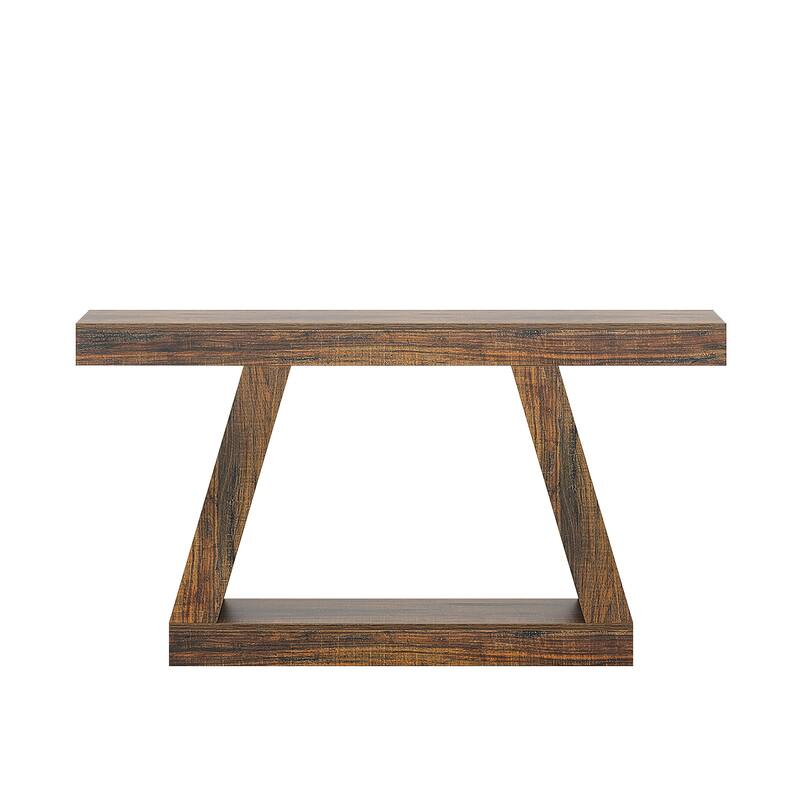 Farmhouse Console Table, 55" Sofa Table with Storage