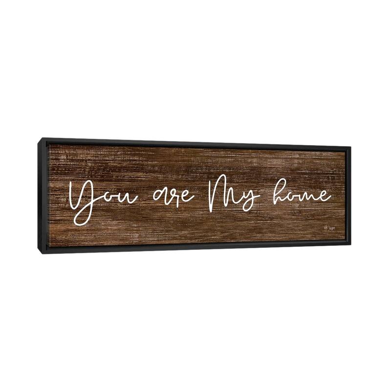 iCanvas "You Are My Home" by Jaxn Blvd. Framed - 16x48 - Black