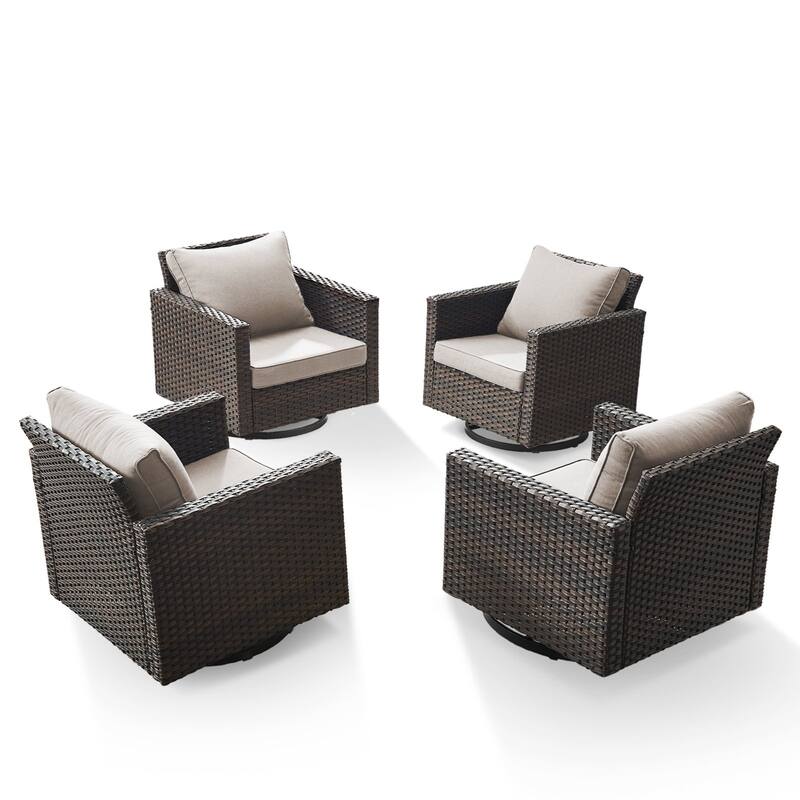 Outdoor Swivel Glider Chairs with Soft Cushion