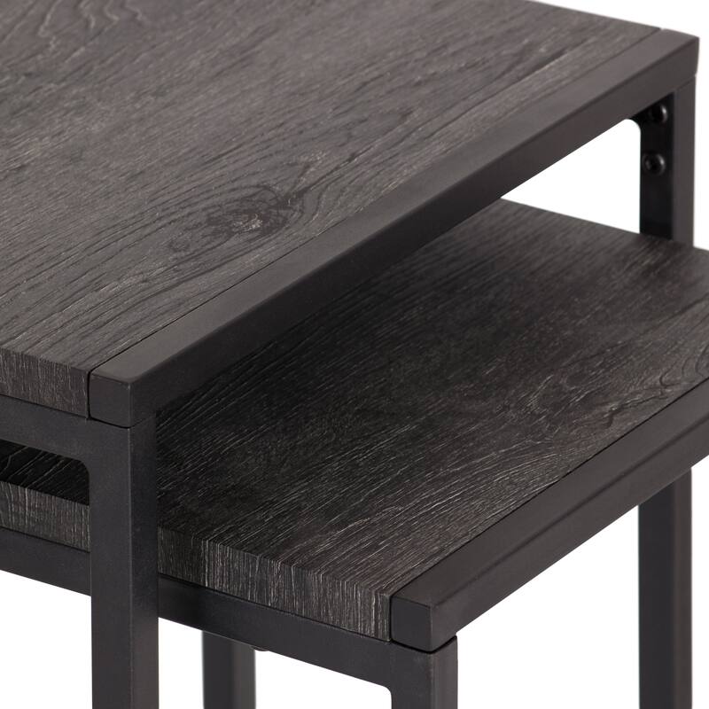 Set of 2 Square Nesting Side Tables