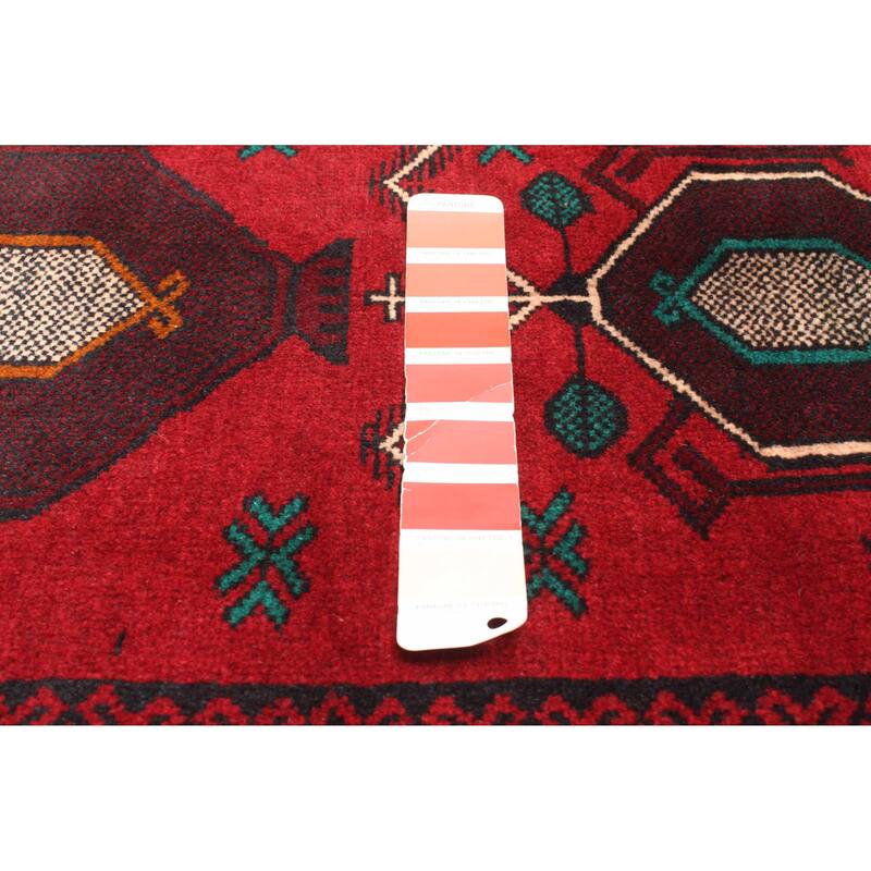 ECARPETGALLERY Hand-knotted Teimani Dark Red Wool Rug - 2'6 x 4'2