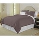 preview thumbnail 3 of 4, Pointehaven 400 Thread Count 100% Long Staple Cotton 3-piece Duvet Cover Set Grey - Full - Queen