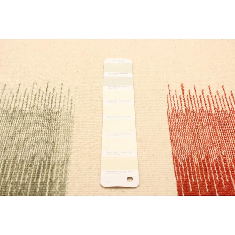 ECARPETGALLERY Flat-Weave Ankara FW Cream Wool Kilim - 5'3 x 7'6