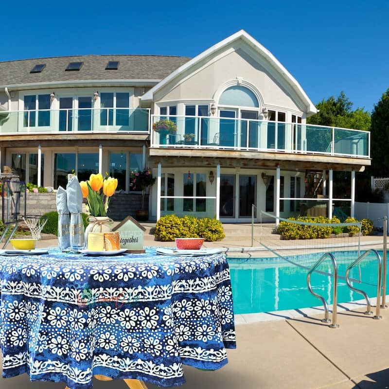 Cotton Batik Daisy Floral Tablecloth Collection