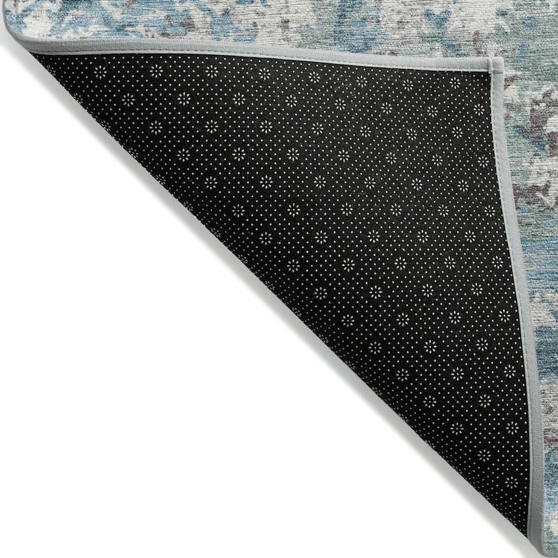Machine Washable Indoor/Outdoor Vintage Traditional Chantille Rug