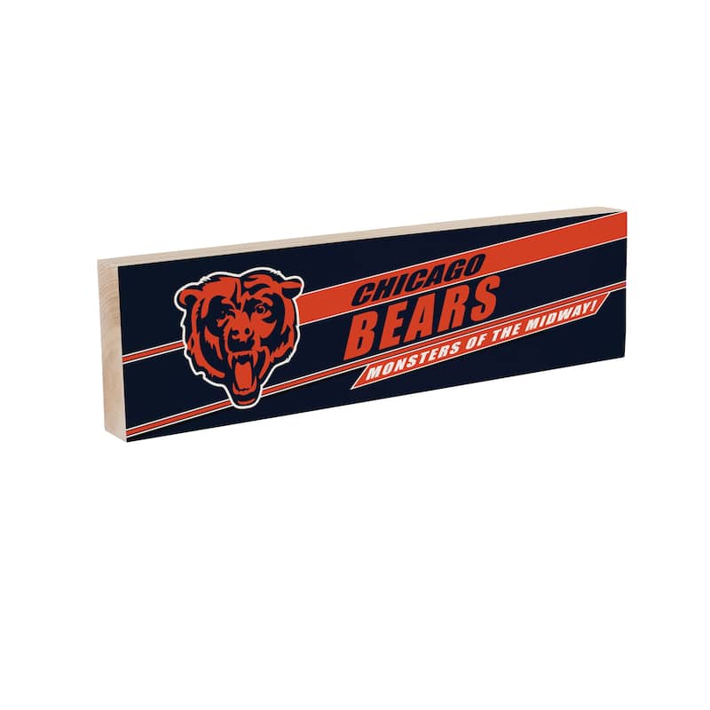 Chicago Bears Wooden Tabletop Mantel Shelf Sign