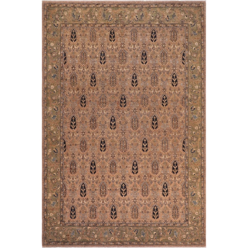 Vintage Herati Bidjar Hand Knotted Wool Rug - 7'11'' x 9'6''