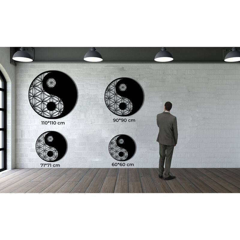 Yin Yang Metal Wall Decor for Home and Outside