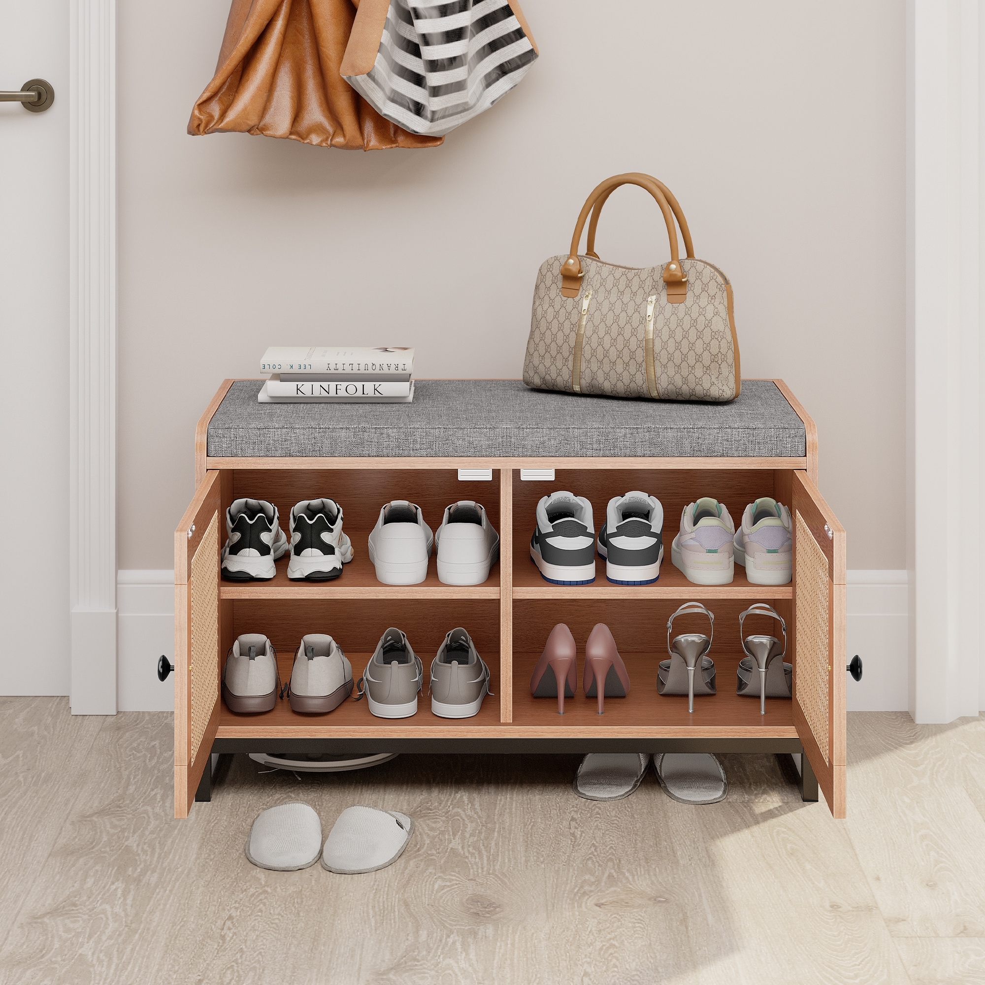Bed bath and beyond store shoe rack bench