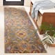 SAFAVIEH Heritage Oriental Hand-tufted Wool Area Rug - 2'3" x 8' Runner - Green/Yellow