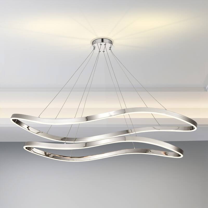 Sylas 48 Inch LED Pendant Polished Nickel Finish - Polished Nickel