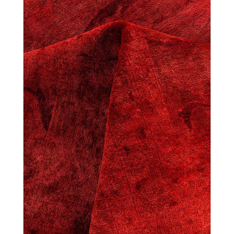 Contemporary Overdyed Wool Hand Knotted Area Rug - 9' 2" x 11' 10"