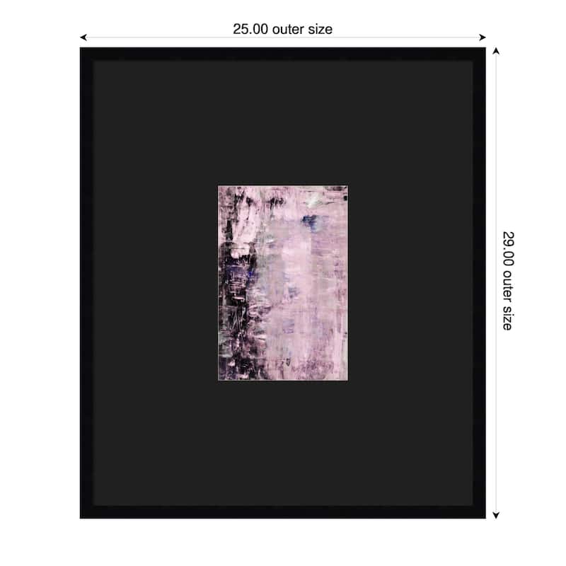 Grunge structure rosewood by Annick Wood Framed Wall Art Print - 25 x 29 in