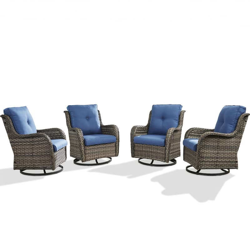 Pocassy Outdoor Patio Wciker Sofa Furniture Set of Chair Table.