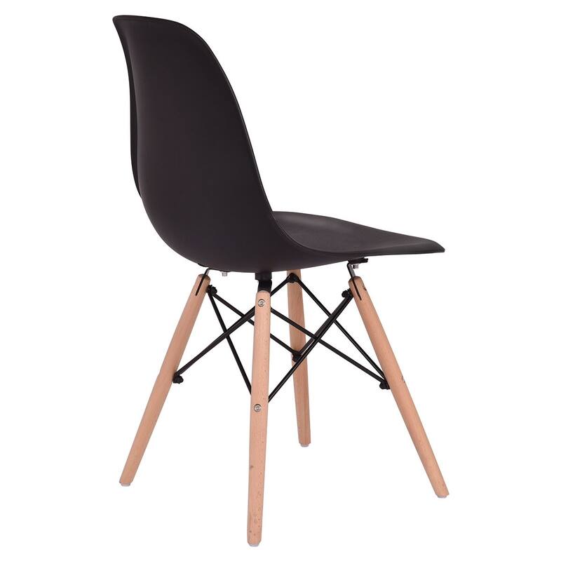 4-Piece Dining Chair Set with ABS Seat and Stylish Beech Wood Legs for Home or Office Use - 22" x 18.5" x 32" (D x W x H)
