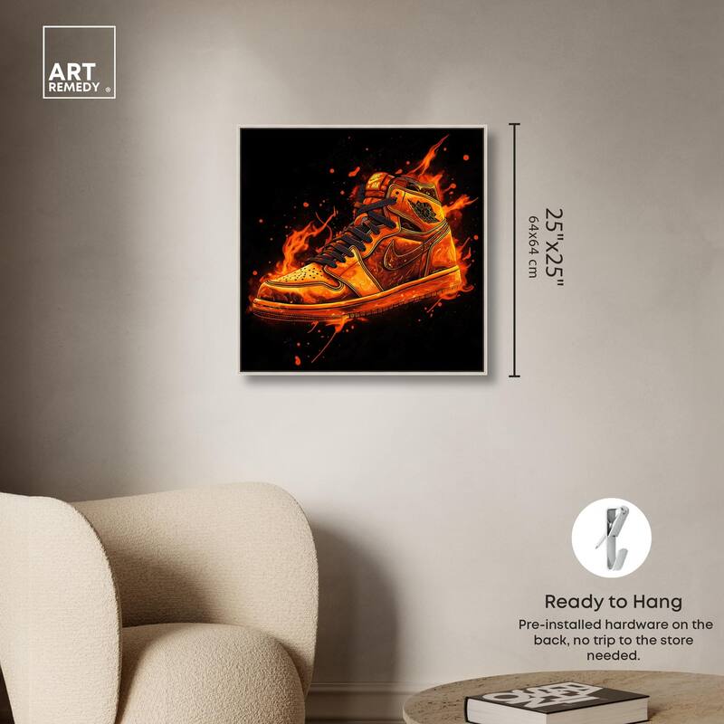 Jumpman on Fire I Canvas by Art Remedy