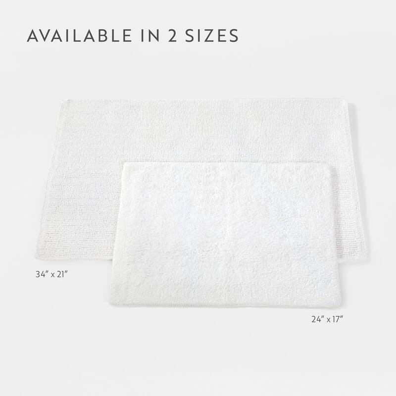 Becky Cameron 100% Cotton Reversible Solid Bath Mat