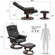 preview thumbnail 39 of 40, Mcombo Swiveling Recliner Chair with Wood Base and Ottoman