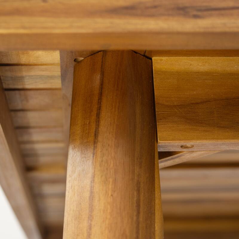 Roomfitters 3-Piece Outdoor Dining Set, Modern Patio Furniture, Acacia Wood Table & 2 Chairs with Cushions