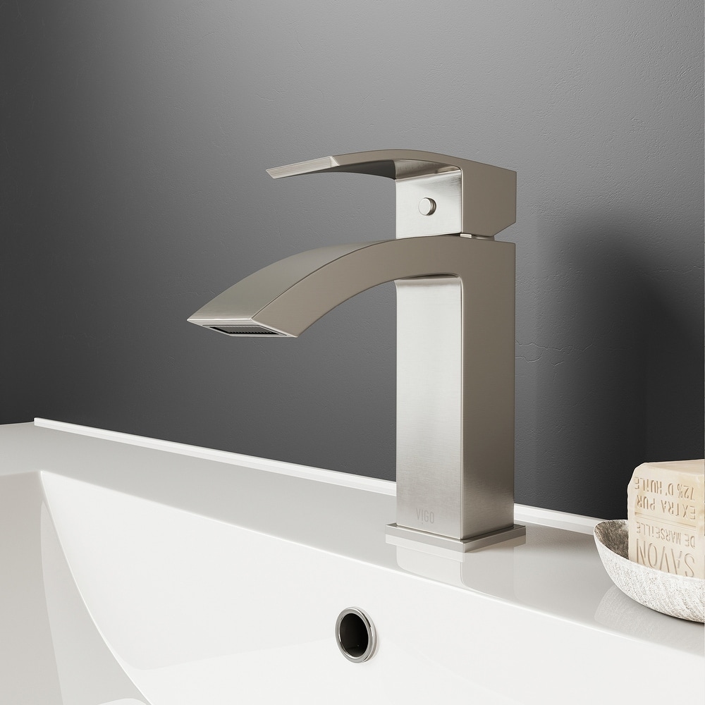 VIGO Satro 7" H Single Handle Single Hole Bathroom Faucet