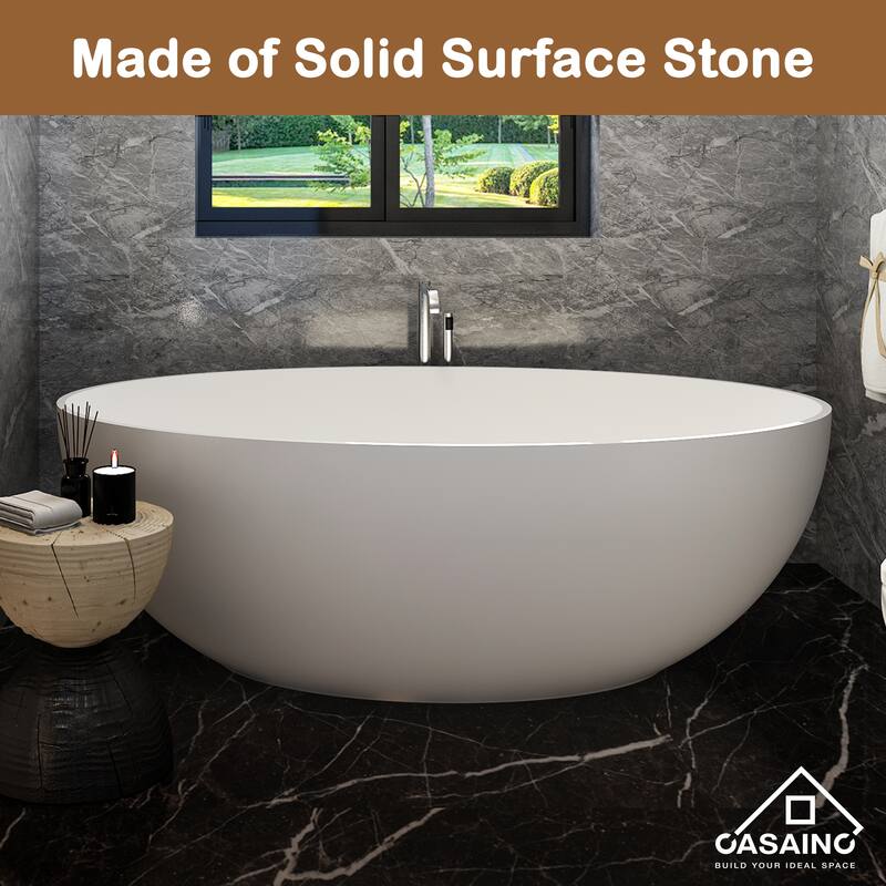 67 in. Composite Flatbottom Non-whirlpool Bathtub in White