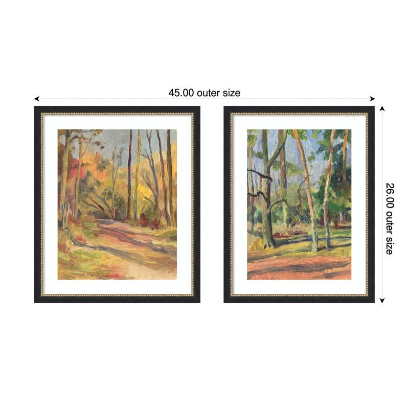 Autumn Walk & Pleinair Landscape 2 Piece by Catalina Somolinos Framed Wall Art Prints