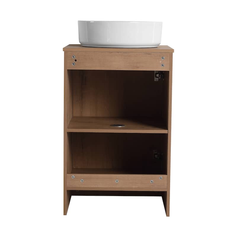 Bathroom Vanity With Sink In 20 Inch, Freestanding Bathroom Vanity With Soft Close Door and Adjustable Shelf