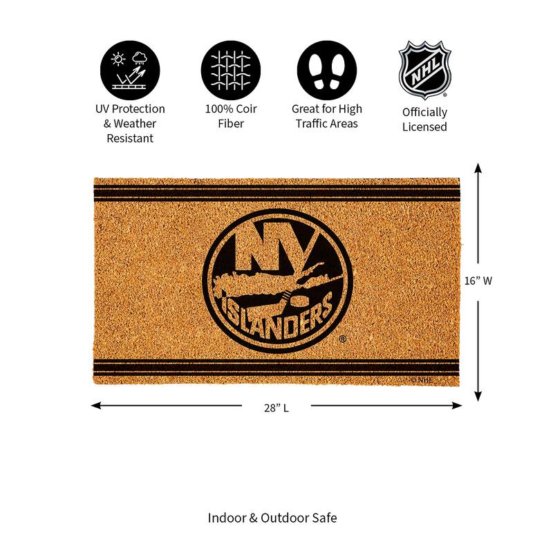 New York Islanders Monochrome Indoor/Outdoor Coir Door Mat