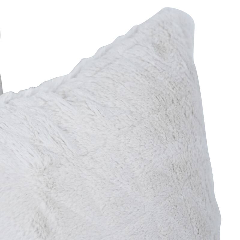 Blazing Needles 17-inch Square Synthetic Fur Throw Pillow