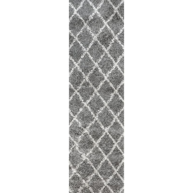 Nuloom Kesha Contemporary Trellis Shag Area Rug
