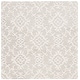 preview thumbnail 76 of 86, SAFAVIEH Handmade Blossom Linna Modern Floral Wool Rug 6' Square - Grey/Ivory - Square