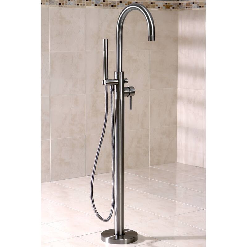 Kingston Brass Concord Floor Mounted Clawfoot Tub Filler with Metal