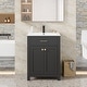 preview thumbnail 118 of 143, Modern Bathroom Vanity with Sink & Faucet Storage Cabinet Set 24" - Black