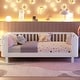 preview thumbnail 14 of 41, Toddler Low-profile Bed with Fences Headboard Footboard and Removable Side Rails for Kids, Girls and Boys Wooden Daybed