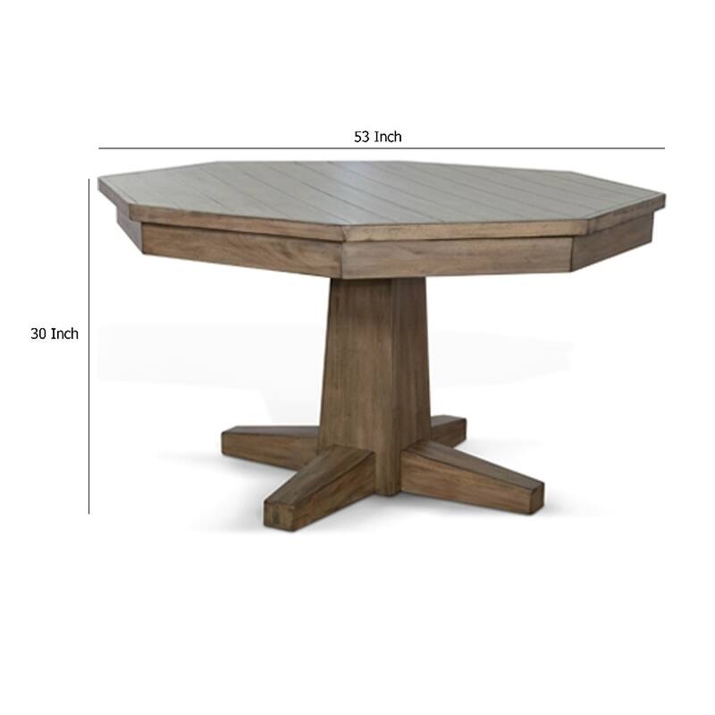 Yael Game Table w Reversible 53 Inch Black Felt Tabletop, Brown Mahogany Wood